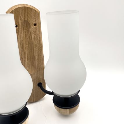 Brilagi - LED Vägglampa COTTAGE 2xE14/40W/230V ek/vit