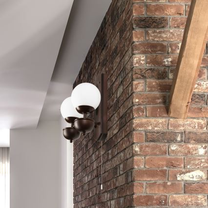 Brilagi - LED Vägglampa COTTAGE 2xG9/40W/230V bok/vit