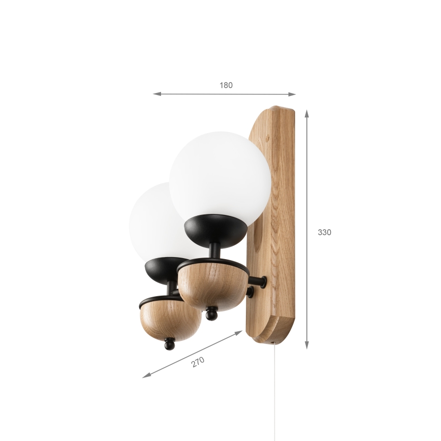 Brilagi - LED Vägglampa COTTAGE 2xG9/40W/230V ek/vit