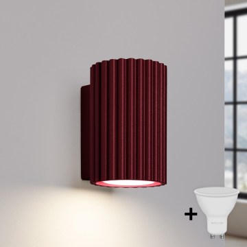 Brilagi - LED-vägglampa CRESTO 1xGU10/10W/230V 10 cm bordeaux