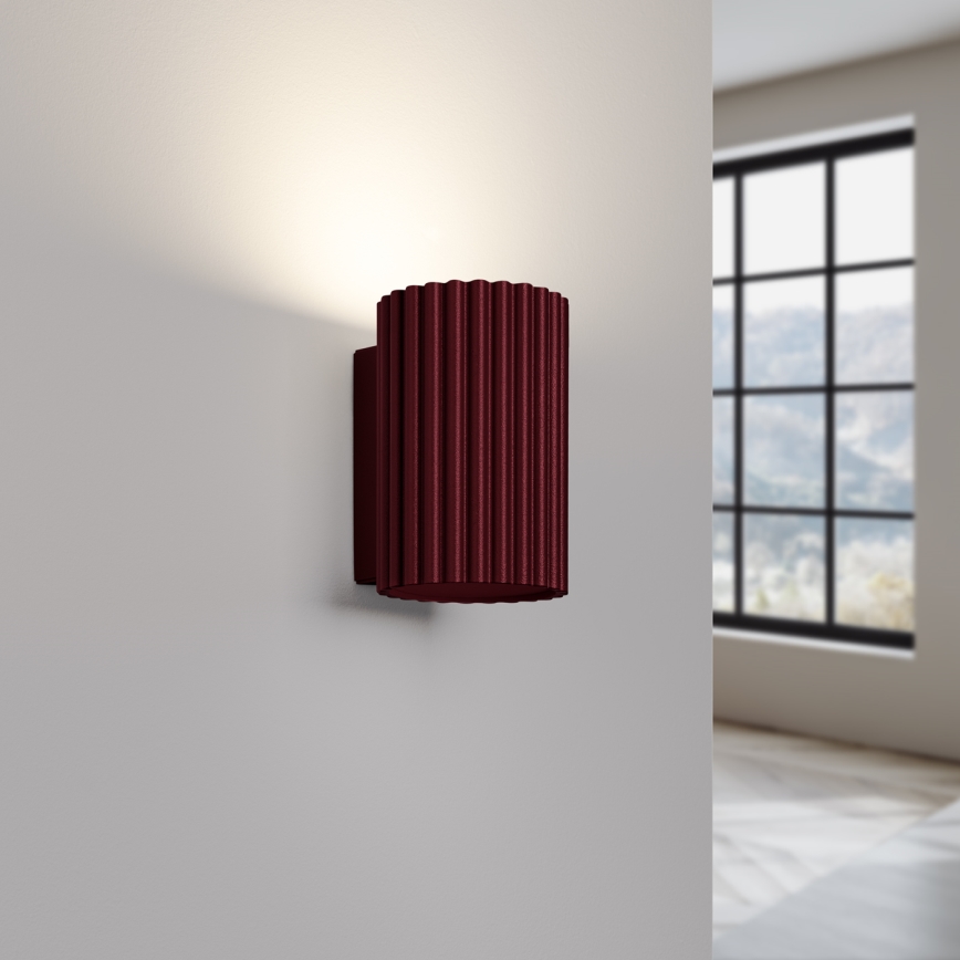 Brilagi - LED-vägglampa CRESTO 1xGU10/10W/230V 10 cm bordeaux