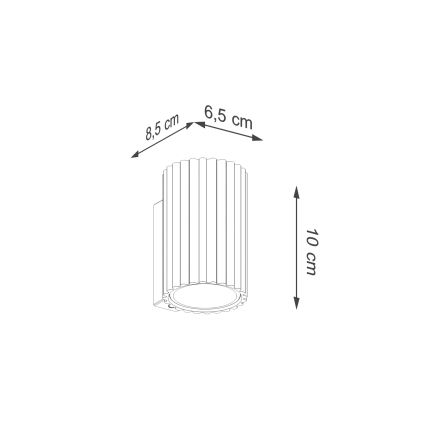 Brilagi - LED-vägglampa CRESTO 1xGU10/10W/230V 10 cm bordeaux