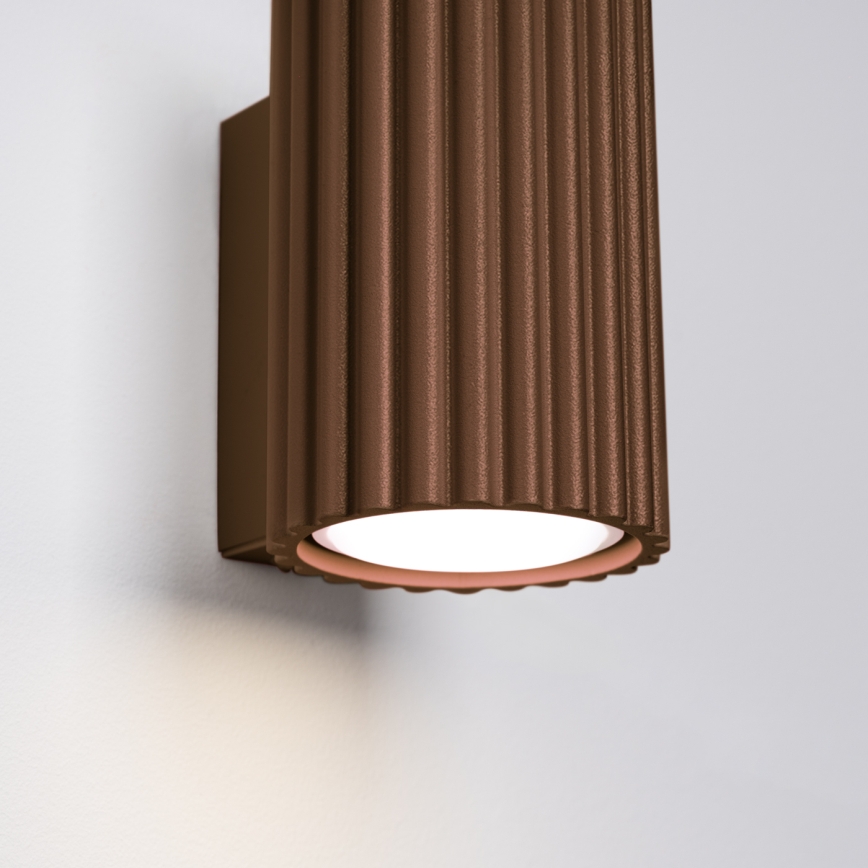 Brilagi - LED-vägglampa CRESTO 1xGU10/10W/230V 10 cm brun