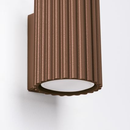 Brilagi - LED-vägglampa CRESTO 1xGU10/10W/230V 10 cm brun
