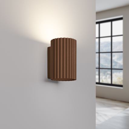 Brilagi - LED-vägglampa CRESTO 1xGU10/10W/230V 10 cm brun