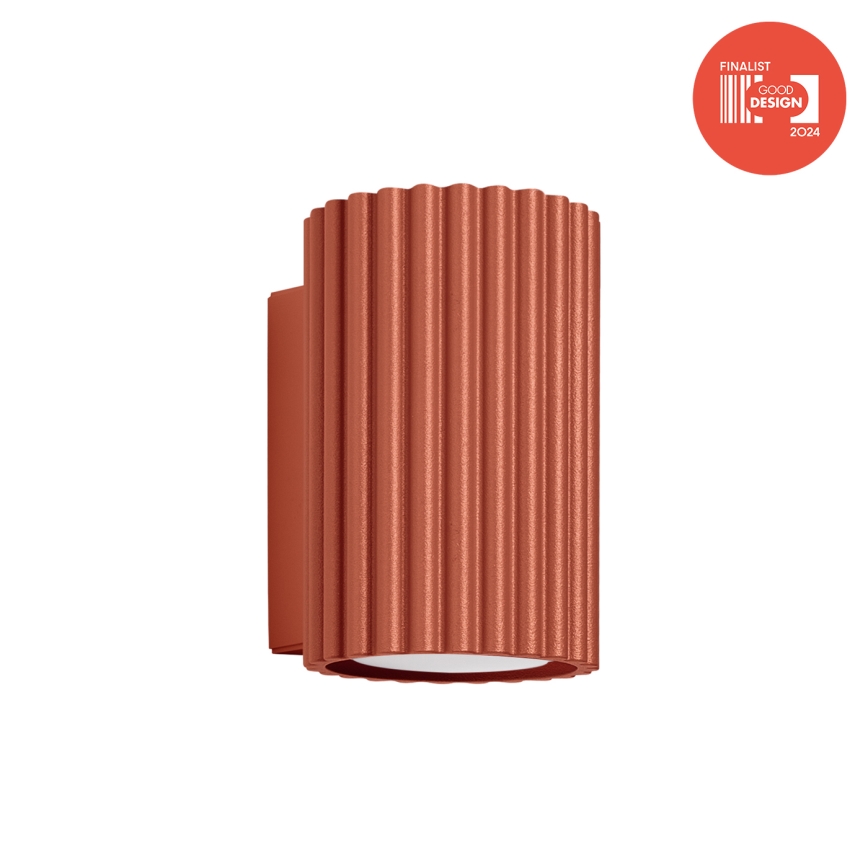 Brilagi - LED-vägglampa CRESTO 1xGU10/10W/230V 10 cm röd