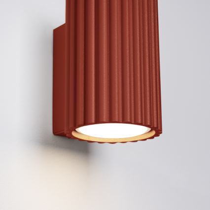 Brilagi - LED-vägglampa CRESTO 1xGU10/10W/230V 10 cm röd