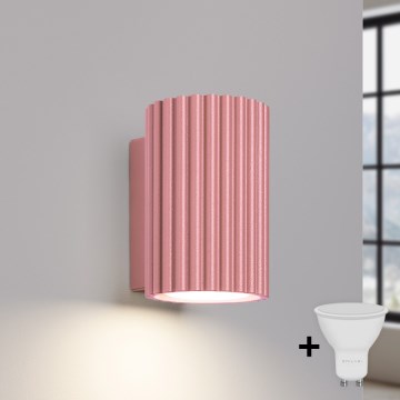 Brilagi - LED vägglampa CRESTO 1xGU10/10W/230V 10 cm rosa