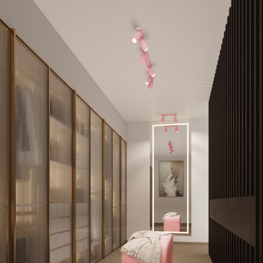 Brilagi - LED vägglampa CRESTO 1xGU10/10W/230V 10 cm rosa