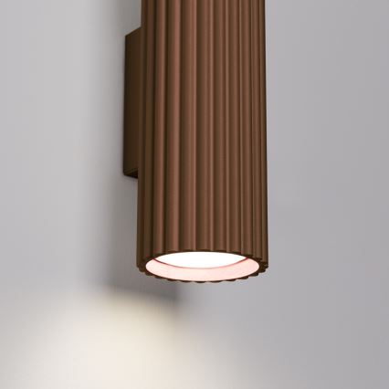 Brilagi - LED-vägglampa CRESTO 2xGU10/10W/230V 20 cm brun