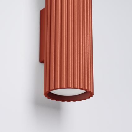 Brilagi - LED-vägglampa CRESTO 2xGU10/10W/230V 20 cm röd