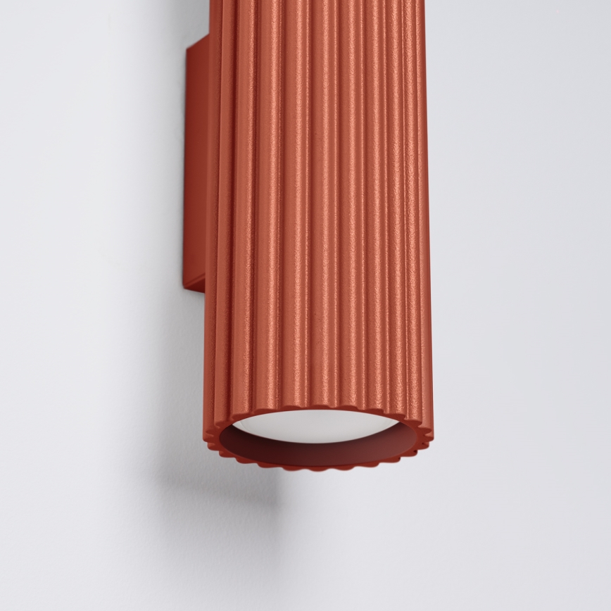 Brilagi - LED-vägglampa CRESTO 2xGU10/10W/230V 20 cm röd