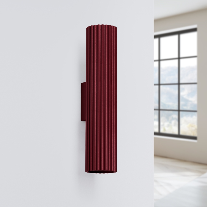 Brilagi - LED vägglampa CRESTO 2xGU10/10W/230V 30 cm bordeaux