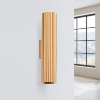 Brilagi - LED-vägglampa CRESTO 2xGU10/10W/230V 30 cm guldig