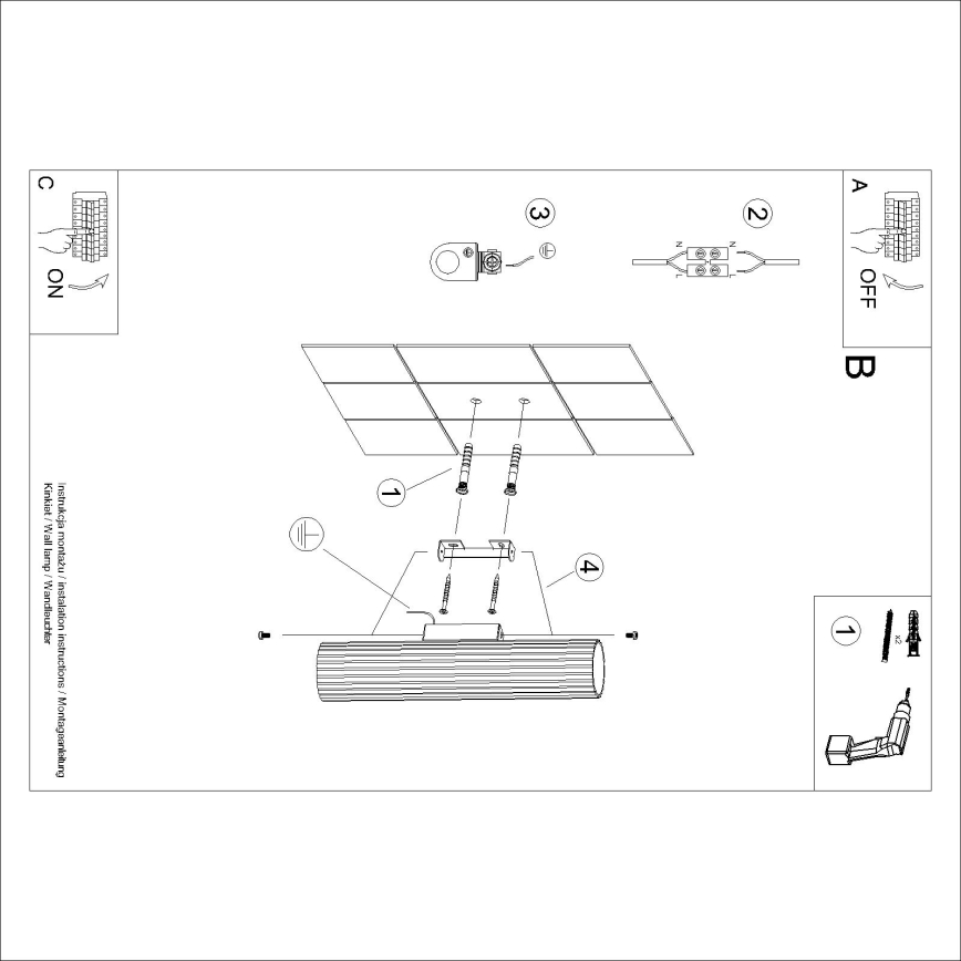 Brilagi - LED-vägglampa CRESTO 2xGU10/10W/230V 30 cm guldig
