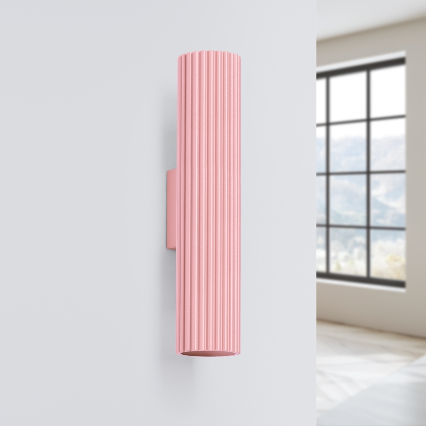 Brilagi - LED vägglampa CRESTO 2xGU10/10W/230V 30 cm rosa