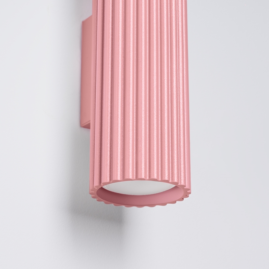 Brilagi - LED vägglampa CRESTO 2xGU10/10W/230V 30 cm rosa