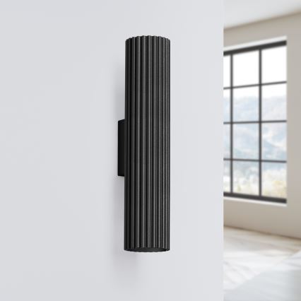 Brilagi - LED-vägglampa CRESTO 2xGU10/10W/230V 30 cm svart
