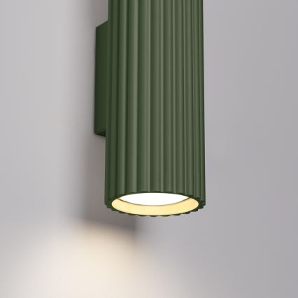Brilagi – LED-vägglampa CRESTO, 2× GU10 (10 W), 230 V, 30 cm, grön