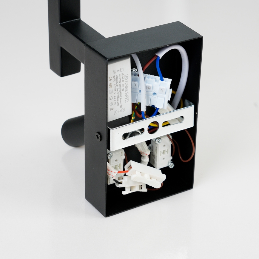 Brilagi - LED vägglampa DEYA 1xE14/40W/230V + LED/3W svart