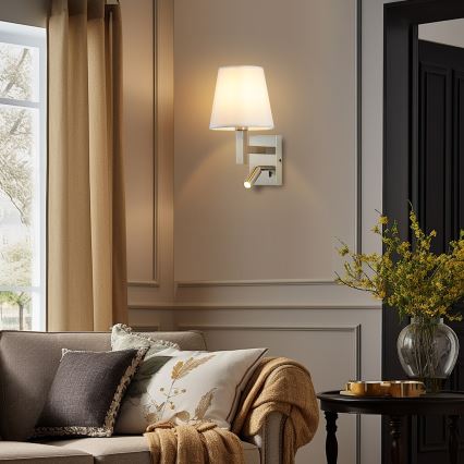 Brilagi - LED vägglampa DEYA 1xE14/40W/230V + LED/3W vit/matt krom