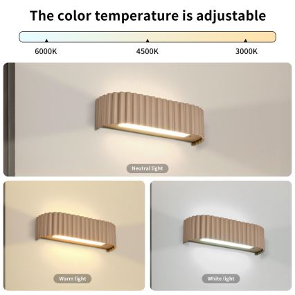 BRILAGI - LED vägglampa FALCON MODERN LED/10W/230V 30 cm 3000/4500/6000K beige
