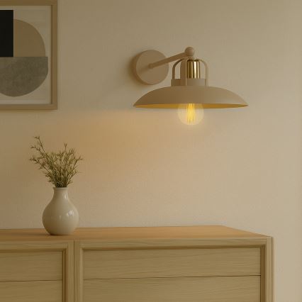 Brilagi - LED Vägglampa FLAMENGO 1xE27/60W/230V beige