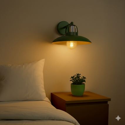 Brilagi - LED Vägglampa FLAMENGO 1xE27/60W/230V grön