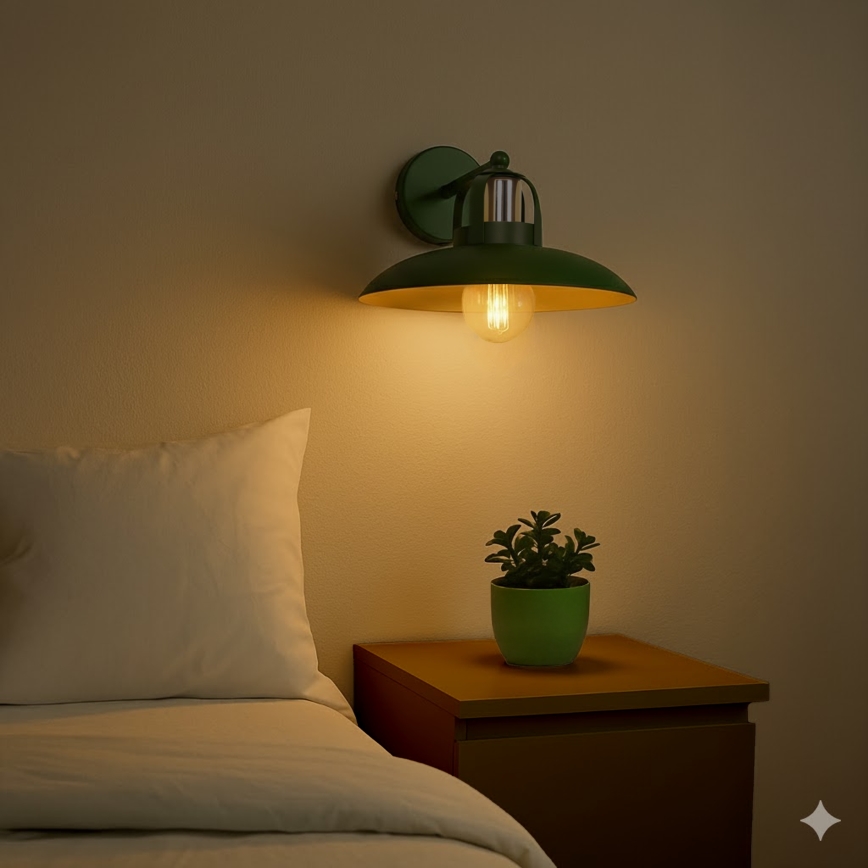 Brilagi - LED Vägglampa FLAMENGO 1xE27/60W/230V grön