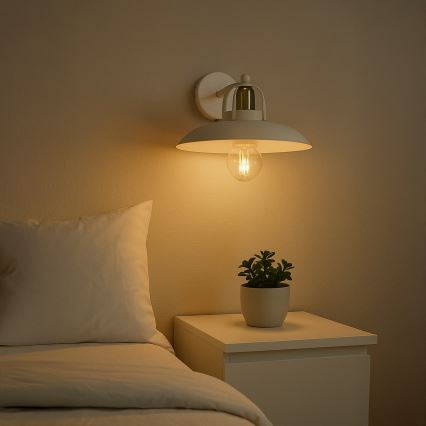 Brilagi - LED Vägglampa FLAMENGO 1xE27/60W/230V vit