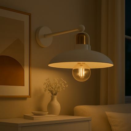 Brilagi - LED Vägglampa FLAMENGO 1xE27/60W/230V vit