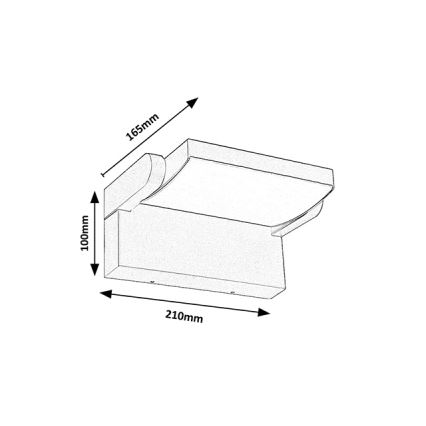 Brilagi - LED vägglampa för utomhusbruk ANKLE LED/18W/230V 3000K IP65 antracit