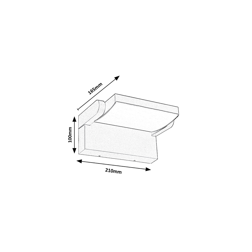 Brilagi - LED vägglampa för utomhusbruk ANKLE LED/18W/230V 3000K IP65 antracit
