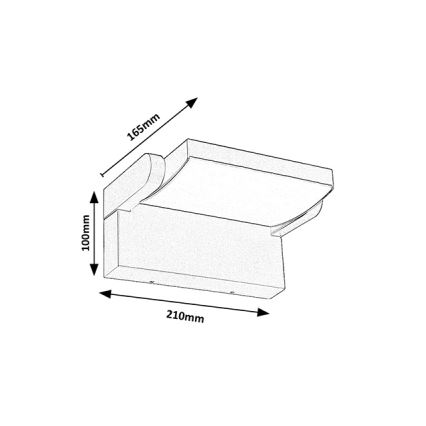 Brilagi - LED vägglampa för utomhusbruk ANKLE LED/18W/230V 4000K IP65 antracit