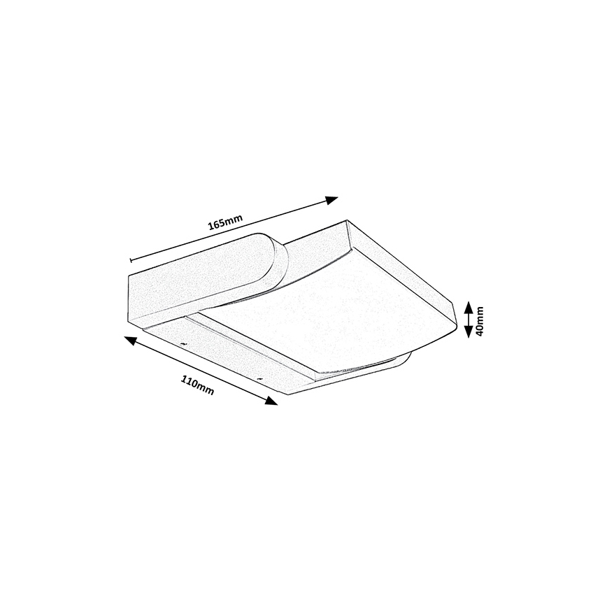 Brilagi - LED vägglampa för utomhusbruk ANKLE LED/18W/230V 4000K IP65 antracit