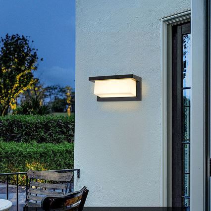 Brilagi - LED vägglampa för utomhusbruk BRICKY LED/12W/230V svart IP54