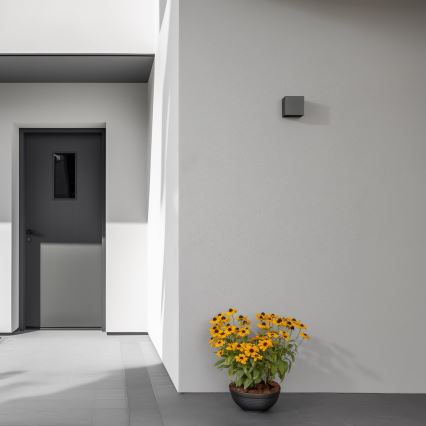 Brilagi - LED vägglampa för utomhusbruk CUBE LED/6W/230V antracit IP54