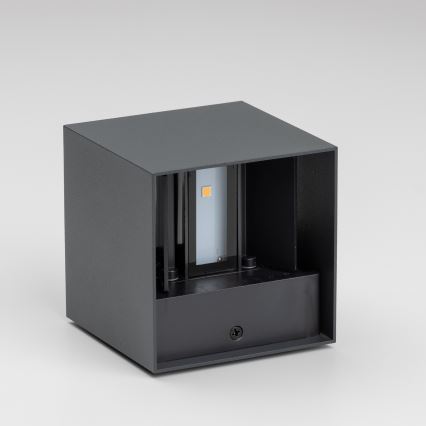 Brilagi - LED vägglampa för utomhusbruk CUBE LED/6W/230V antracit IP54