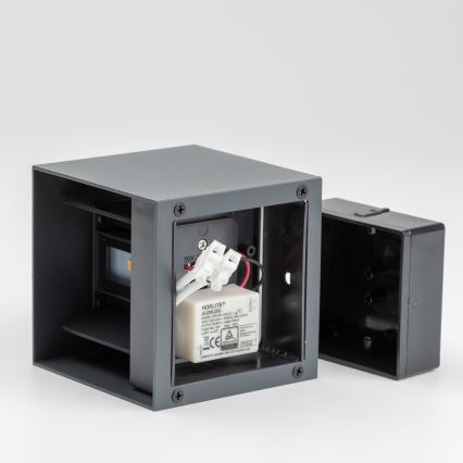 Brilagi - LED vägglampa för utomhusbruk CUBE LED/6W/230V antracit IP54