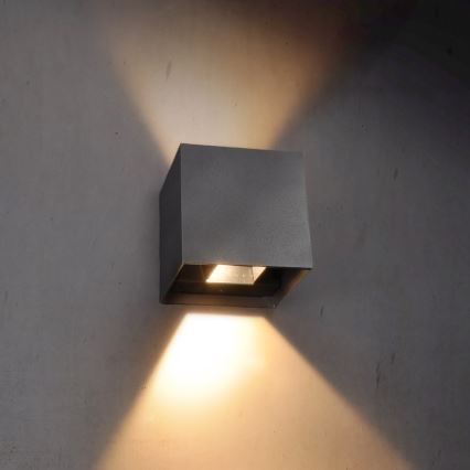Brilagi - LED vägglampa för utomhusbruk CUBE LED/6W/230V IP54