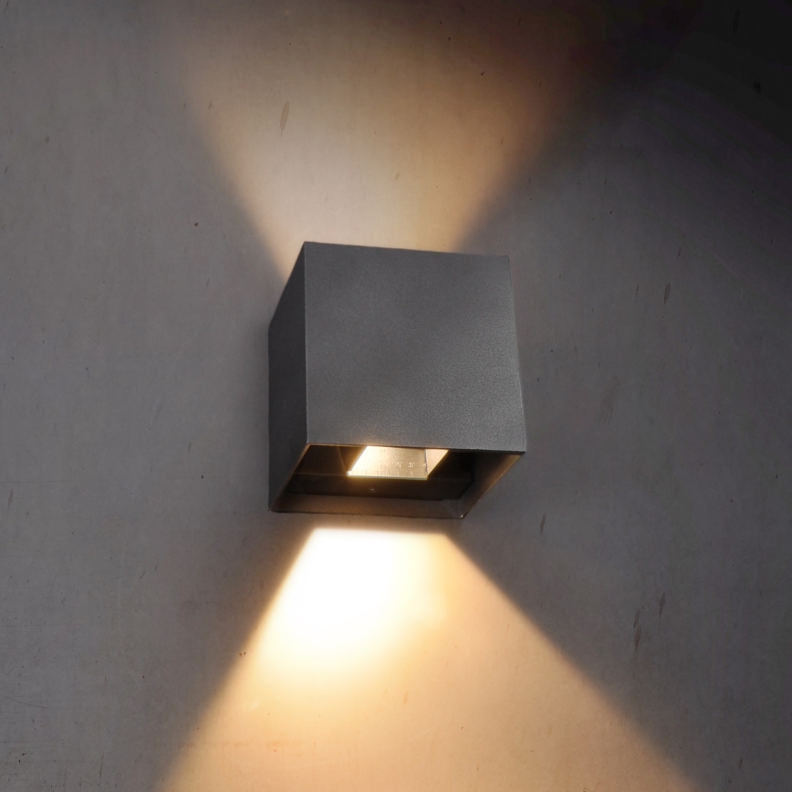 Brilagi - LED vägglampa för utomhusbruk CUBE LED/6W/230V IP54