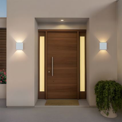 Brilagi - LED vägglampa för utomhusbruk DOUBLERAY LED/6W/230V vit IP54