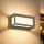 Brilagi - LED vägglampa för utomhusbruk med sensor PARKER LED/12W/230V grå IP44