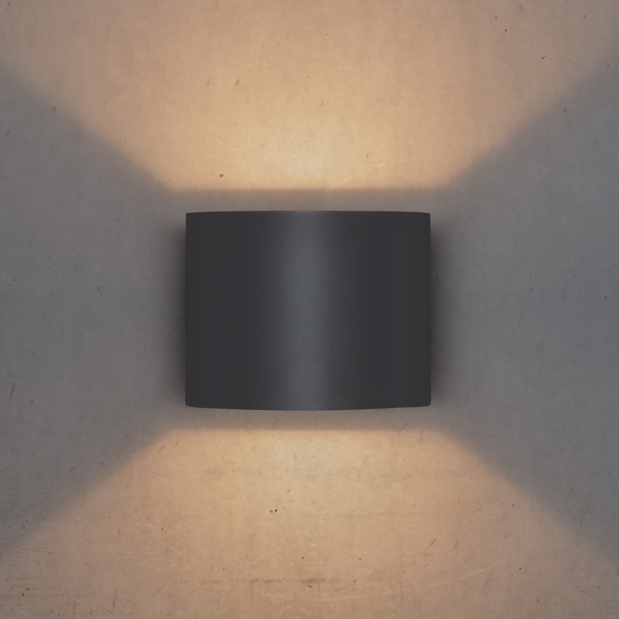 Brilagi - LED vägglampa för utomhusbruk RONDO LED/6W/230V antracit IP54