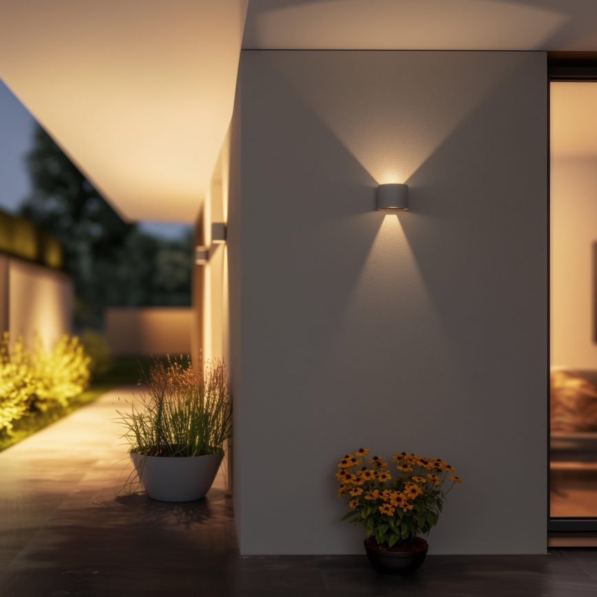 Brilagi - LED vägglampa för utomhusbruk RONDO LED/6W/230V grå IP54