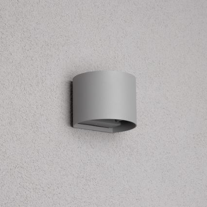 Brilagi - LED vägglampa för utomhusbruk RONDO LED/6W/230V grå IP54