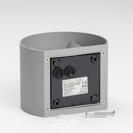 Brilagi - LED vägglampa för utomhusbruk RONDO LED/6W/230V grå IP54