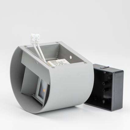 Brilagi - LED vägglampa för utomhusbruk RONDO LED/6W/230V grå IP54