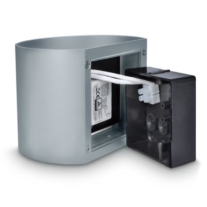 Brilagi - LED vägglampa för utomhusbruk RONDO LED/6W/230V grå IP54