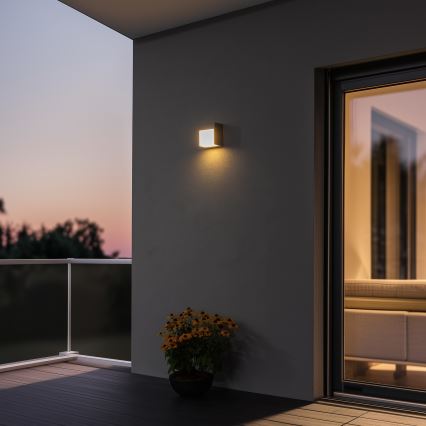 Brilagi - LED vägglampa för utomhusbruk TERNI LED/12W/230V grå IP44